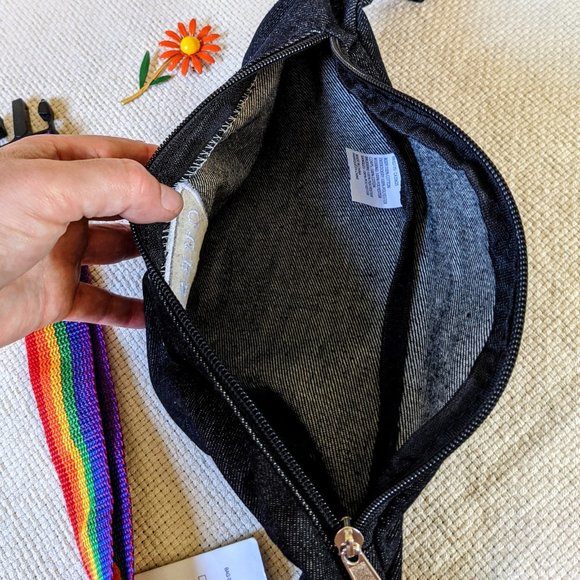 Guess? | Rainbow Strap Denim Logo Fanny Pack - Picture 6 of 7